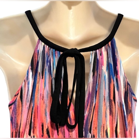 Cynthia Rowley  Women’s Size Small Multicolor Halter Midi Dress Red Pink Blue - Picture 9 of 11